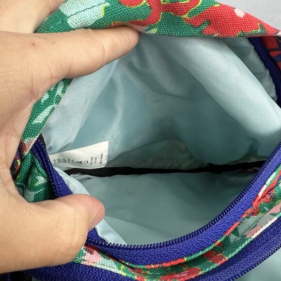 KAVU Vibrant Floral Crossbody Bag Red & Green - Picture 5 of 8